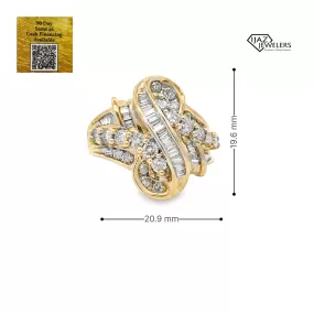 14K Gold 1.00 Diamond Ladies Cocktail Ring