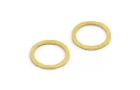 14mm Circle Connector, 50 Raw Brass Circle Connectors (14x1mm) A6154