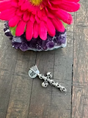 2 1/4" Skull Cross Pendant