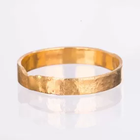 3mm Yellow Gold Textured Band