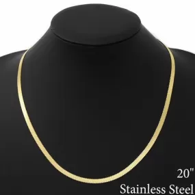 4 MM Herringbone Chain Stainless Steel Necklace