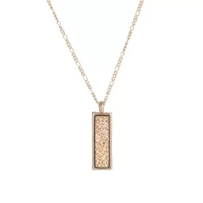 Arbor Vertical Small Druzy Rectangle Necklace