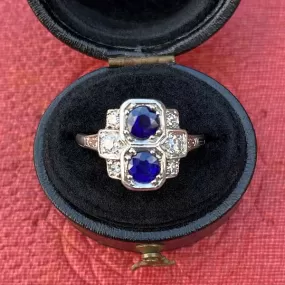 Art Deco Sapphire & Diamond Ring