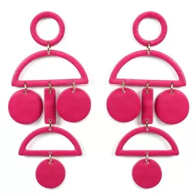 Barbie Theme Textured Metal Earrings