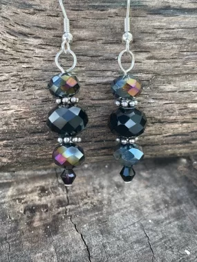 Black Crystal Earrings