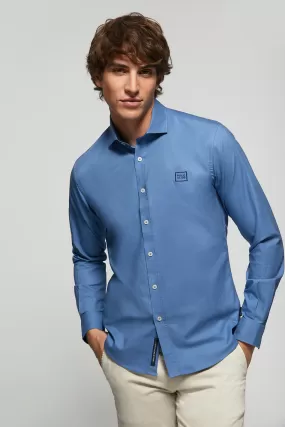 Camisa azul Slim fit con logo Polo Club