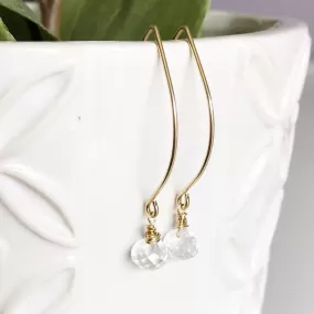 Earrings Gemma - crystal quartz ( E406)