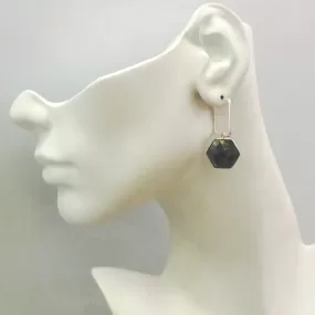 Hematite Loop Single Drop Earrings