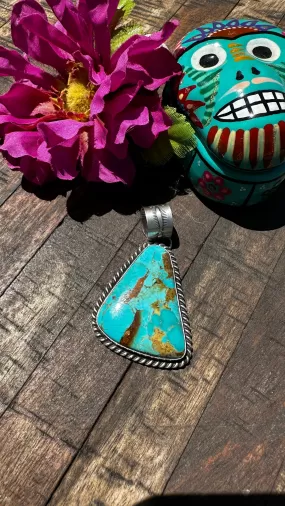 Kingman Turquoise Freeform Pendants #5