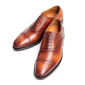 Men's Oxford Cap Toe (Dainite Sole) / Vegano Crust Marrone 98321