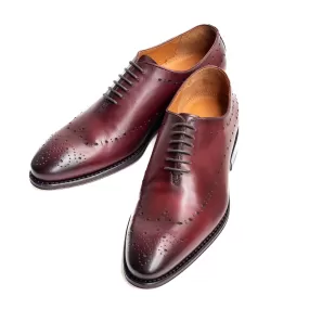 Men's Whole Cut Oxford / Vegano Crust Burgundy 98464