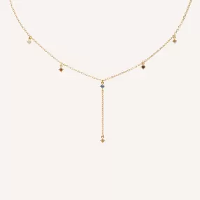 Multistone Mana Drop Lariat Necklace