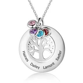 Personalized Tree of Life Pendant