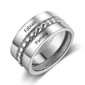 Personalized Wide Rings for Women