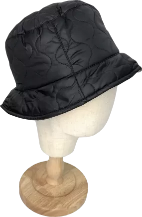 Poundland Black Quilted Bucket Hat One Size