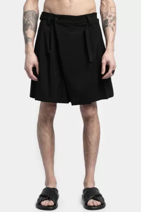 Slanted Wool Blend Shorts