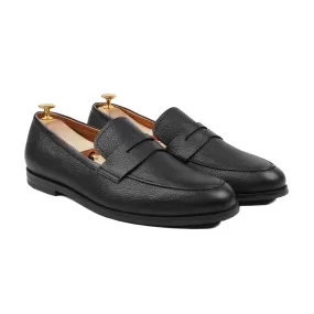 Smeaton - Men's Black Pebble Grain Loafer