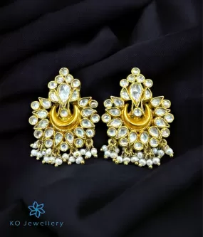 The Phool Silver Kundan Earrings