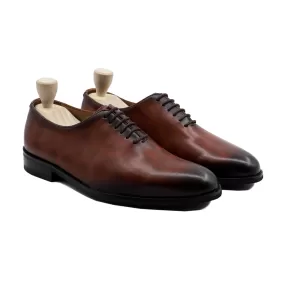 Ticus - Men's Burnish Brown Patina Calf Leather Wholecut Shoe