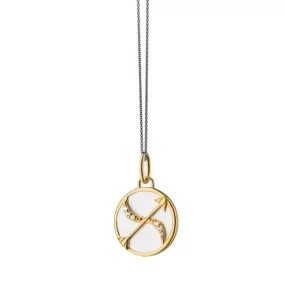 Vermeil Sagittarius Horoscrope Charm Necklace