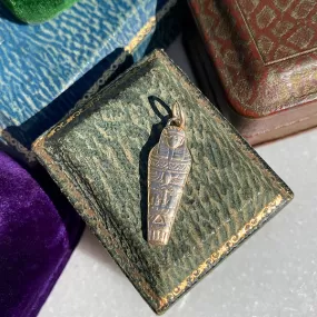 Vintage Sarcophagus Charm Pendant