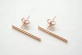 Wholesale Rose Gold Bar Earrings, Line Earrings, Stick earrings, bar stud earrings, minimalist earrings,Filament earrings, Ear Climbers, Post Earrings